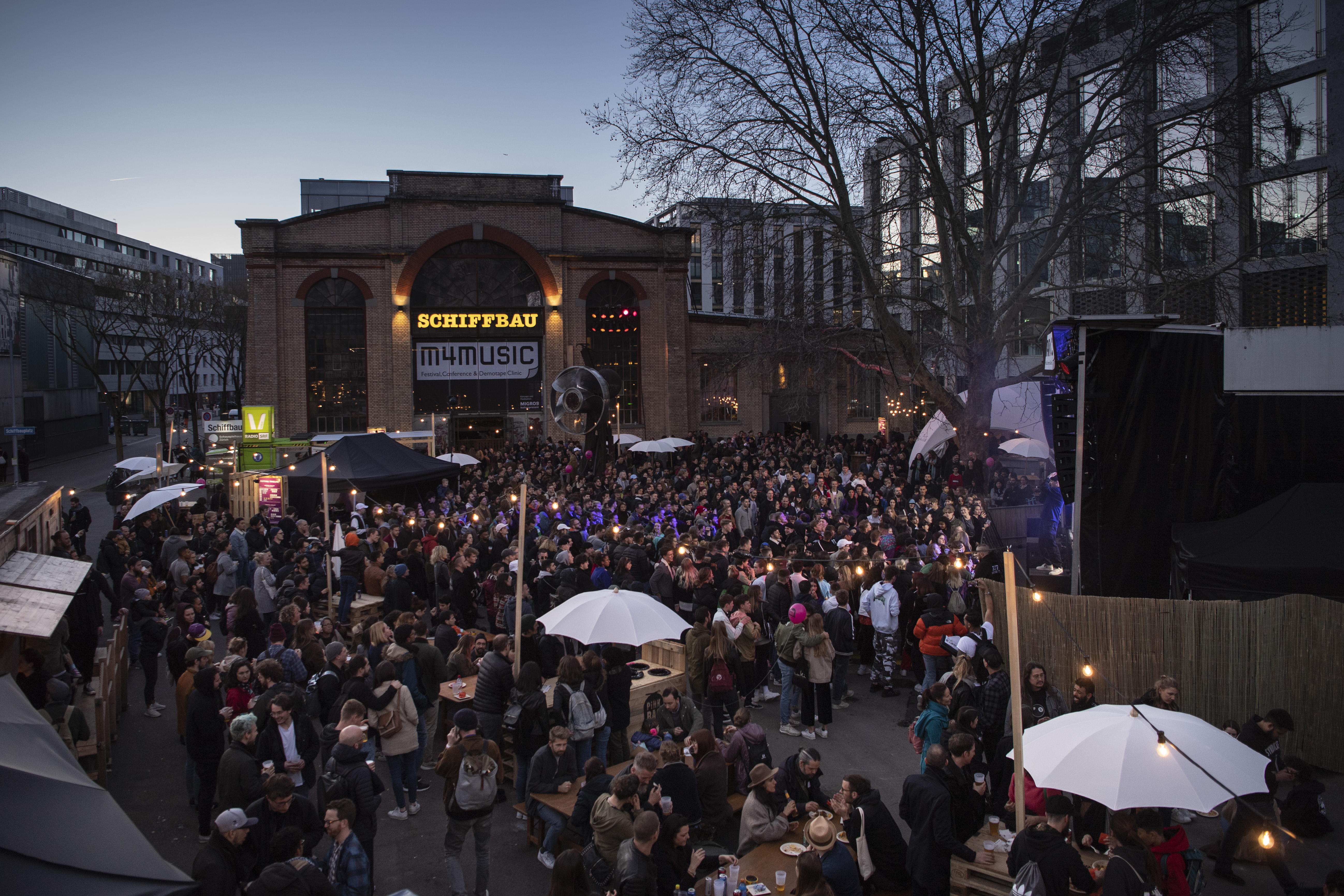 Openair-Bühne vor dem Schiffbau m4music 2019