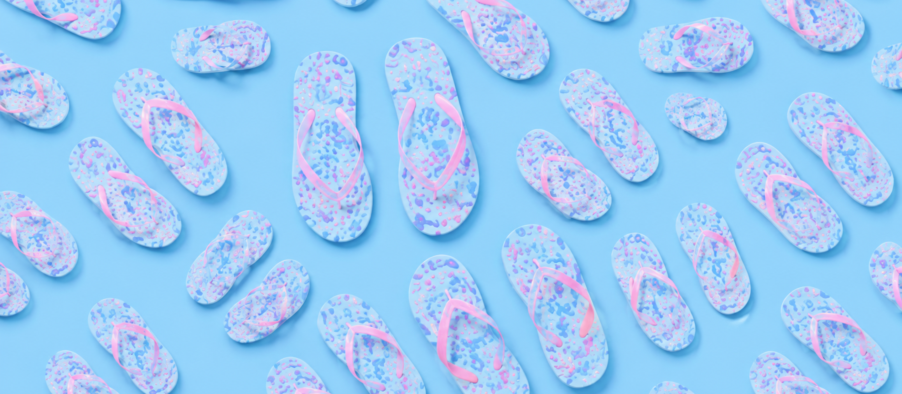 Blue Pink Flip Flops Pattern